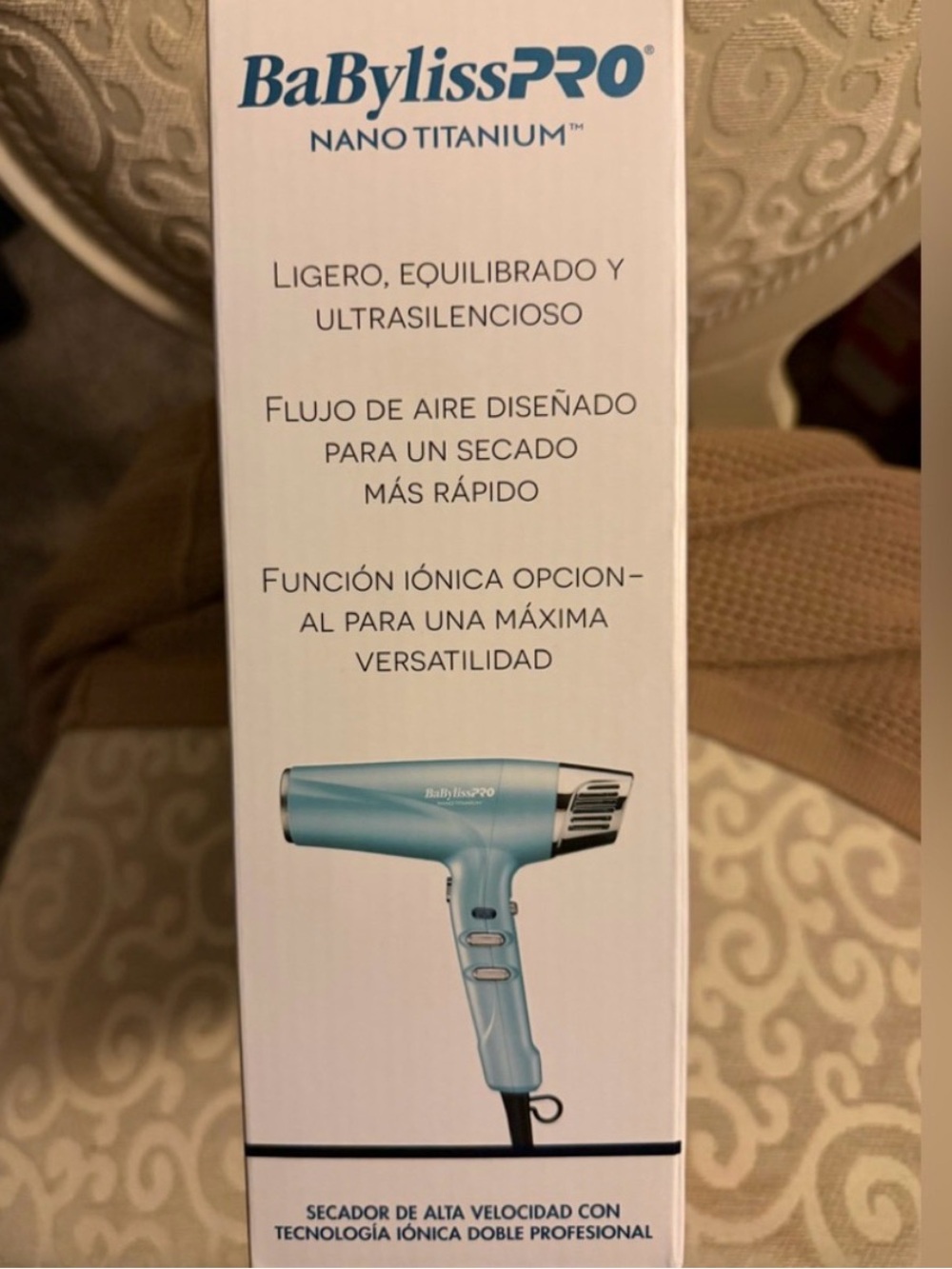 New BaByliss Nano Titanium Hair Dryer - Aqua Blue Finish - Picture 4 of 4